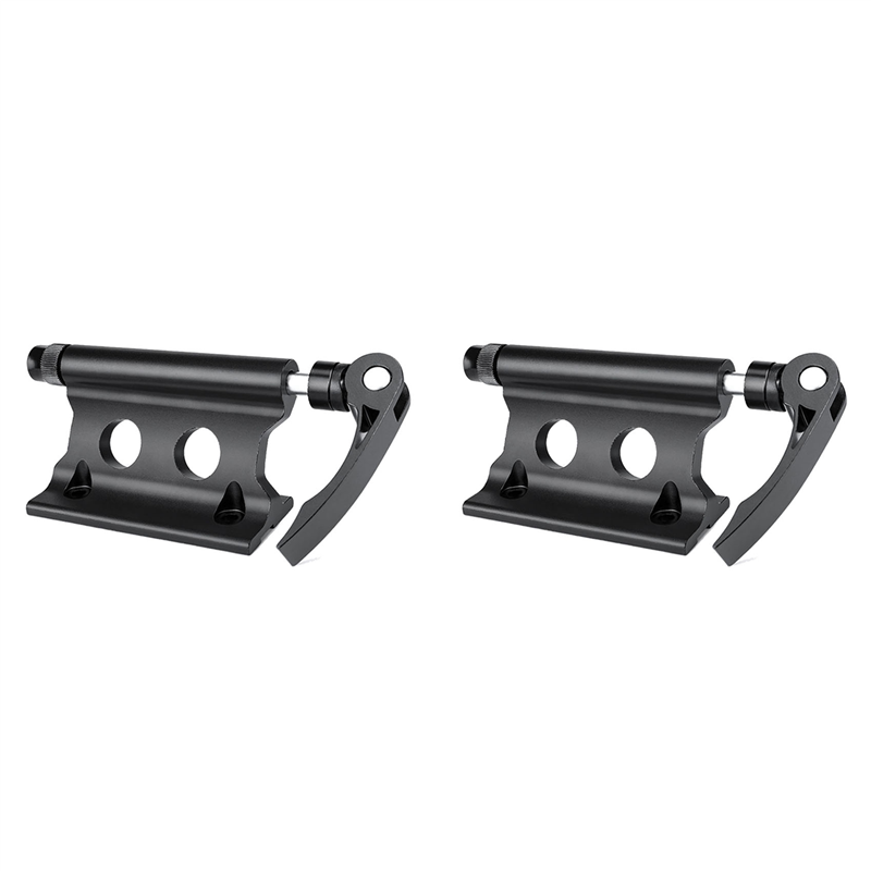 JAERBEE 2X Bicycle Bike Front Fork Quick Release Retaining Clip Dismountable Attaching Clamp Portable Cycling Part Black