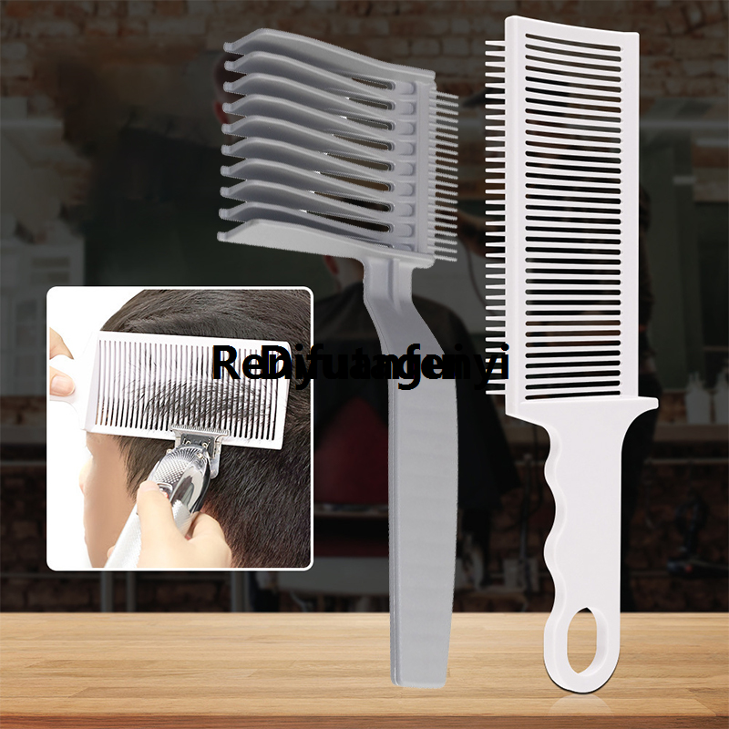 Difutagui 2PCS Kit Upgrade Barber Flat Top Hair Cut Combs Men's Arc Design Sales promotion New Curved Positioning Hair Clipper Combs Salon Hairdresser Tools
