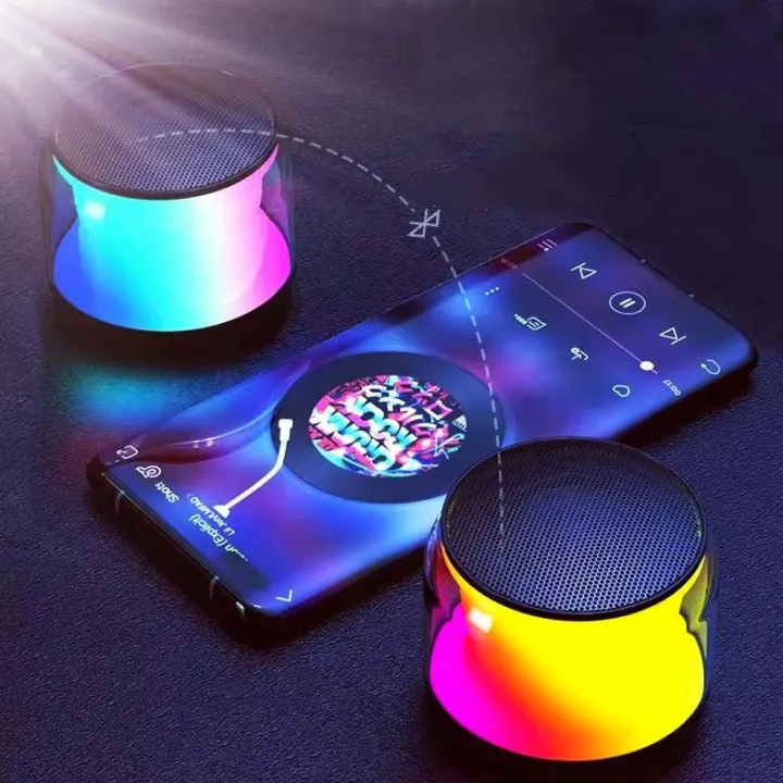 RGB Bluetooth Speaker -S300 8Hr Battery, Room Décor, Premium Sound Mini USB/AUX Portable Wireless Portable Speaker