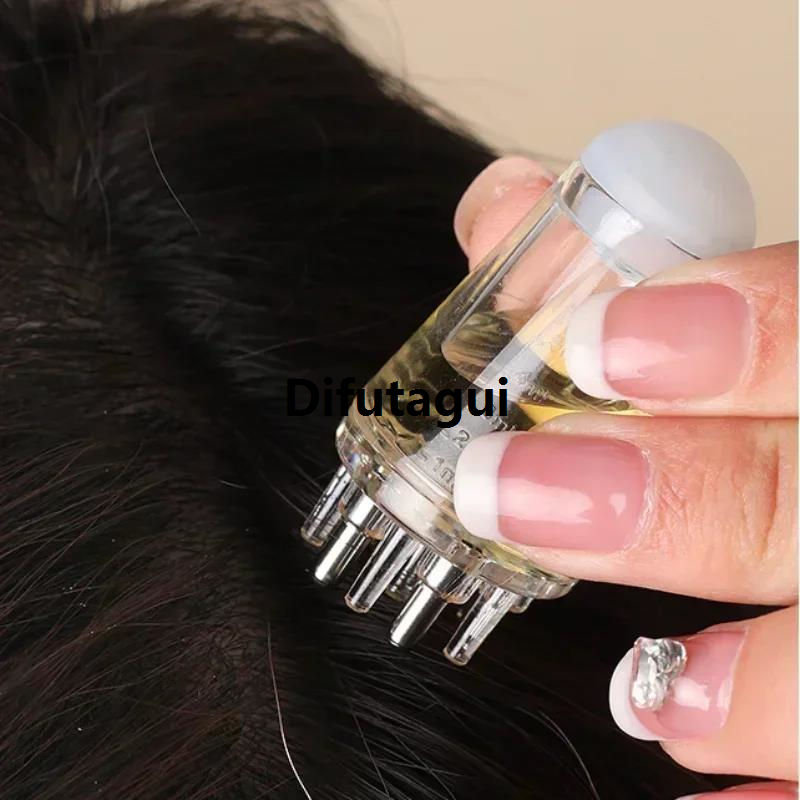 Difutagui Care Liquid Oil Comb Massage Mini Portable Scalp Applicator Special Liquid Comb Guided Massager Anti-Hair Loss Scalp Tools
