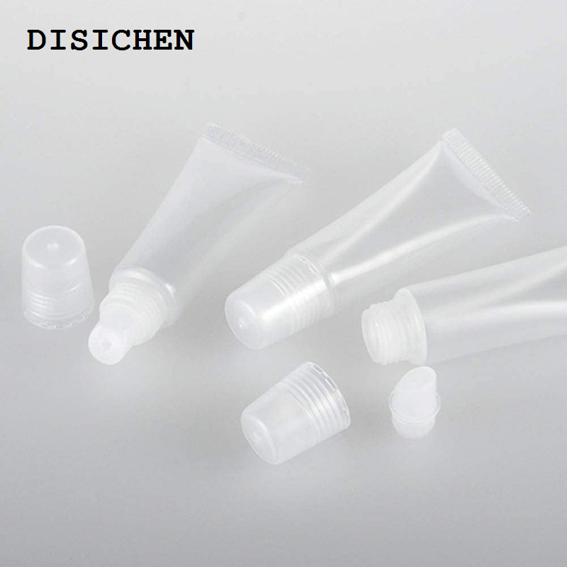 DISICHEN New 6pcs 5/10ml Mini Clear Soft Empty Lip Balm Tubes Portable Travel Lip Gloss Containers DIY Makeup Packaging Tools for Women/girl