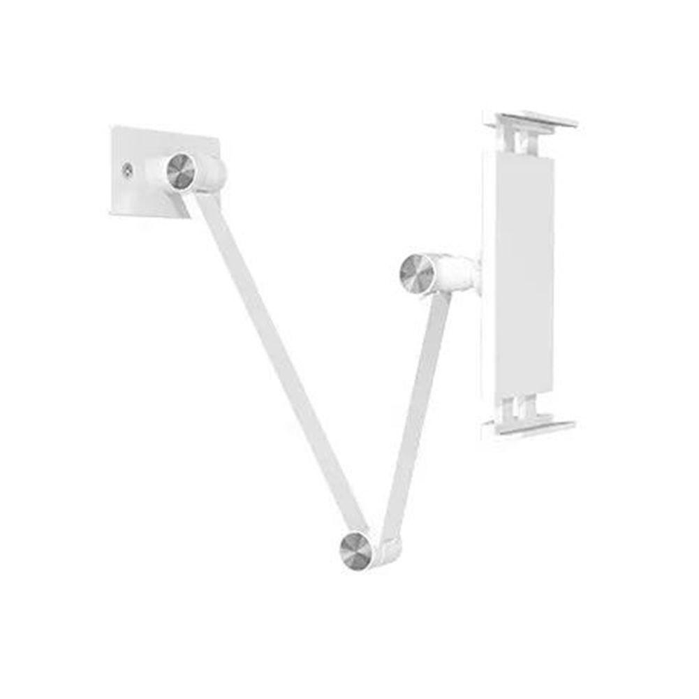 Wall-Mounted, Foldable Tablet Arm for Kitchen Use, Adjustable for 4.7-12.9 Inch Mobile Phones and Tablets, White