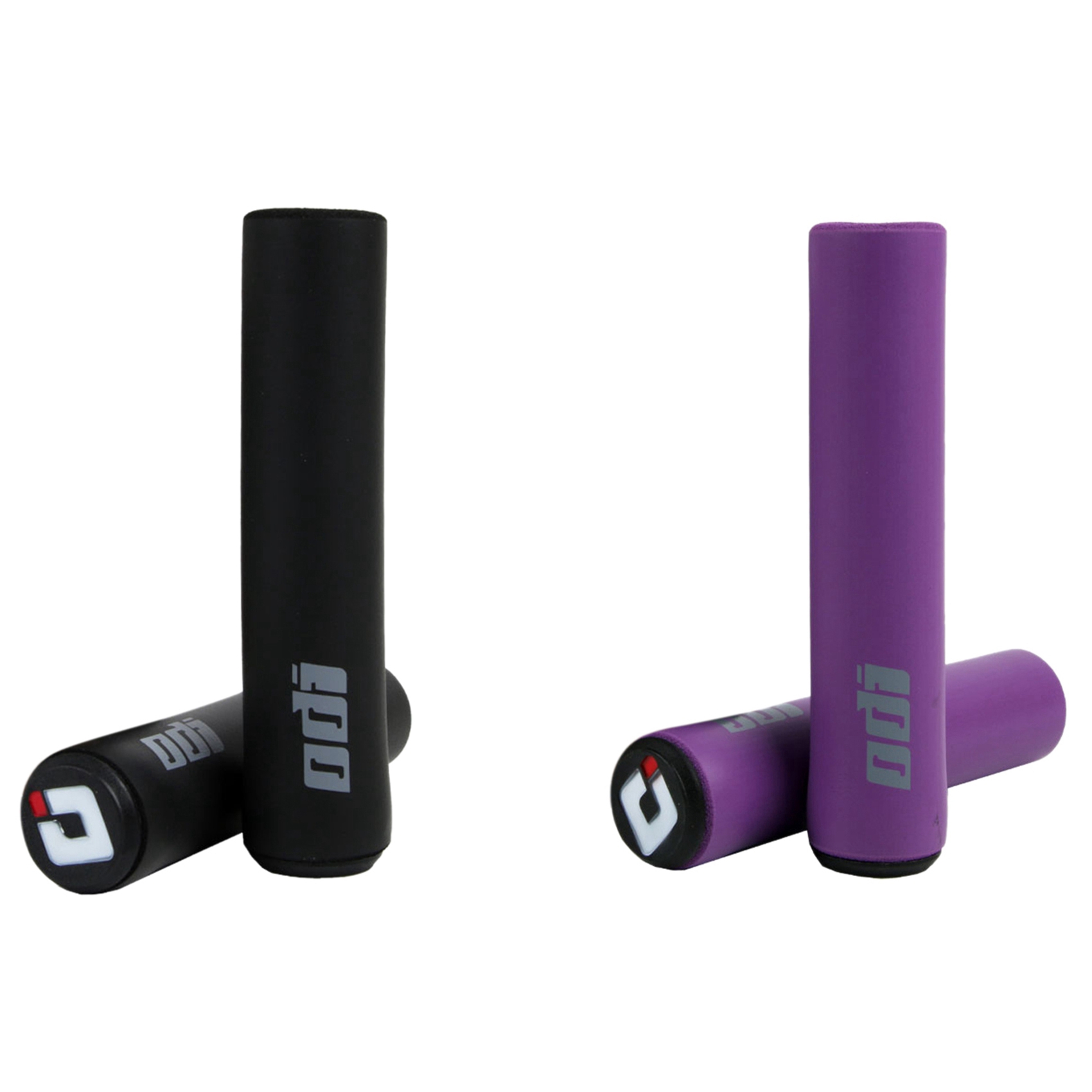 JINMY ODI 2 Pair Bicycle Grip Silicone Handlebar Grips Shock-Absorbing Soft Mountain Bicycle Grip Bike Blue & Orange