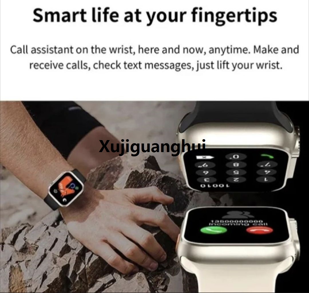 Xujiguanghui 7in1 Ultra Smart watch For 7 days with Beautiful 7 Straps_Wireless Charging_2.01| Big Screen Smoth Display_Waterproof Bluetooth Calling