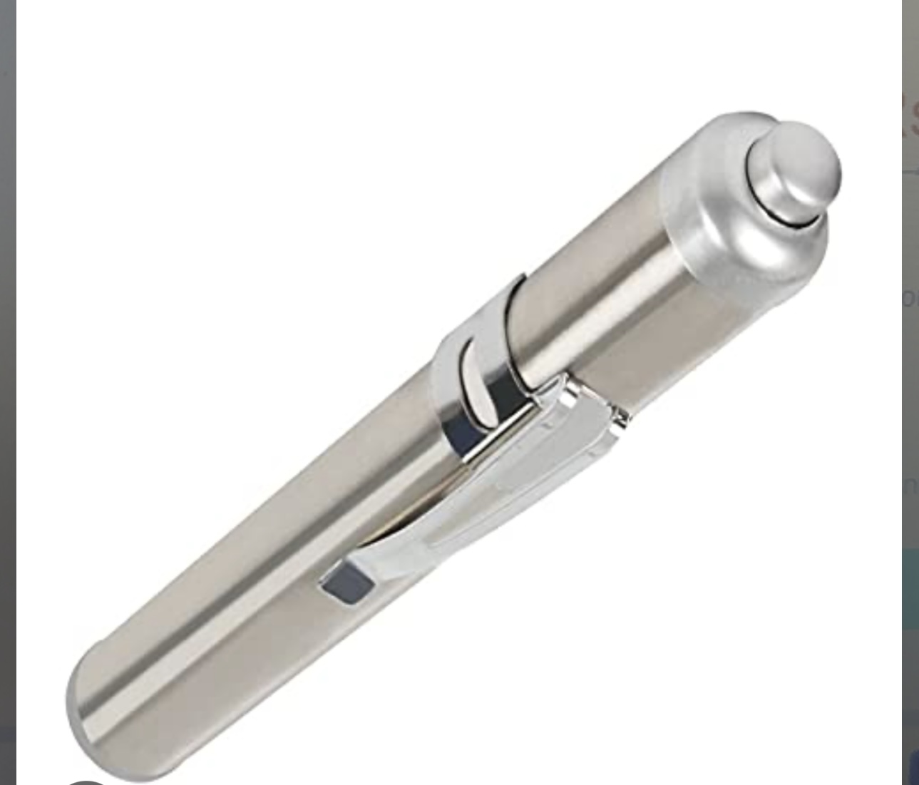 Mini Portable Pen Light Led Pocket Torch Light Silver -km store