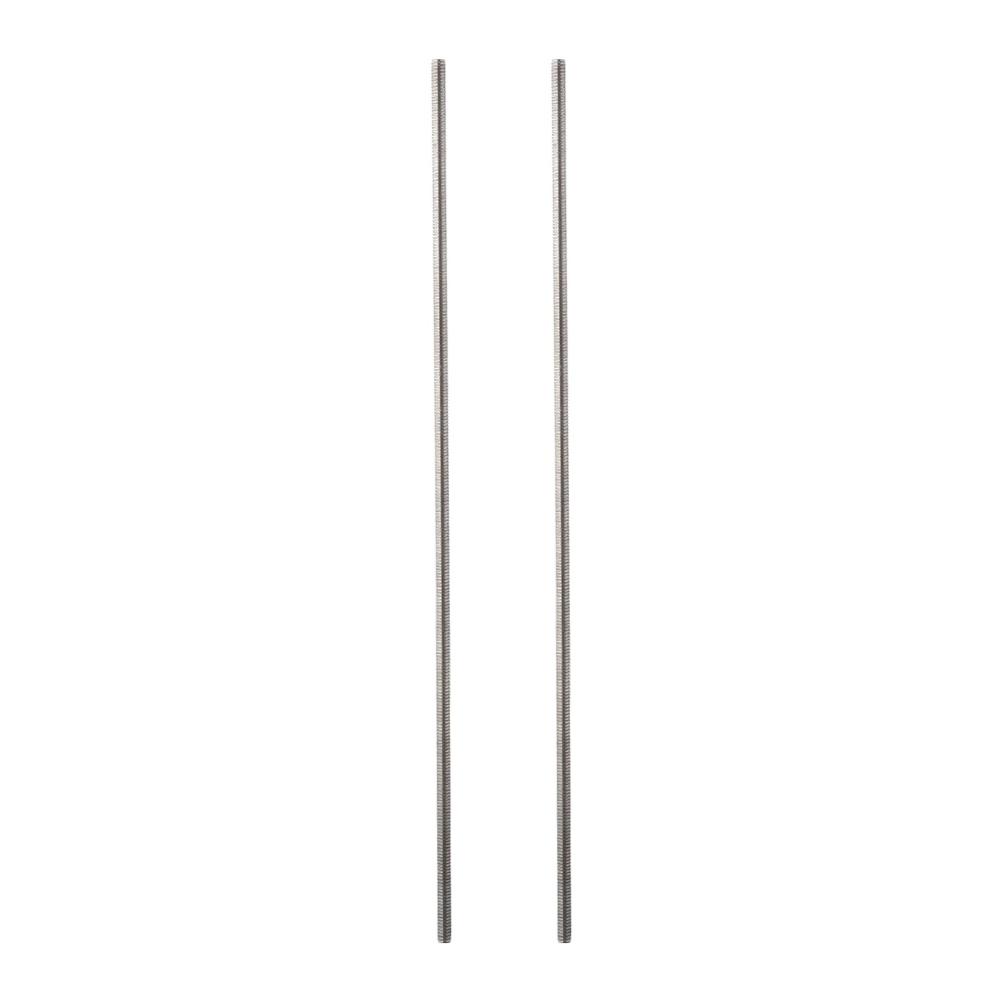 2PCS Durable 304 Stainless Steel Fully Threaded Rod 0.7mm Thread Pitch Right Hand Threads Long Threaded Screw M4 Rods Bar Studs Clamps
