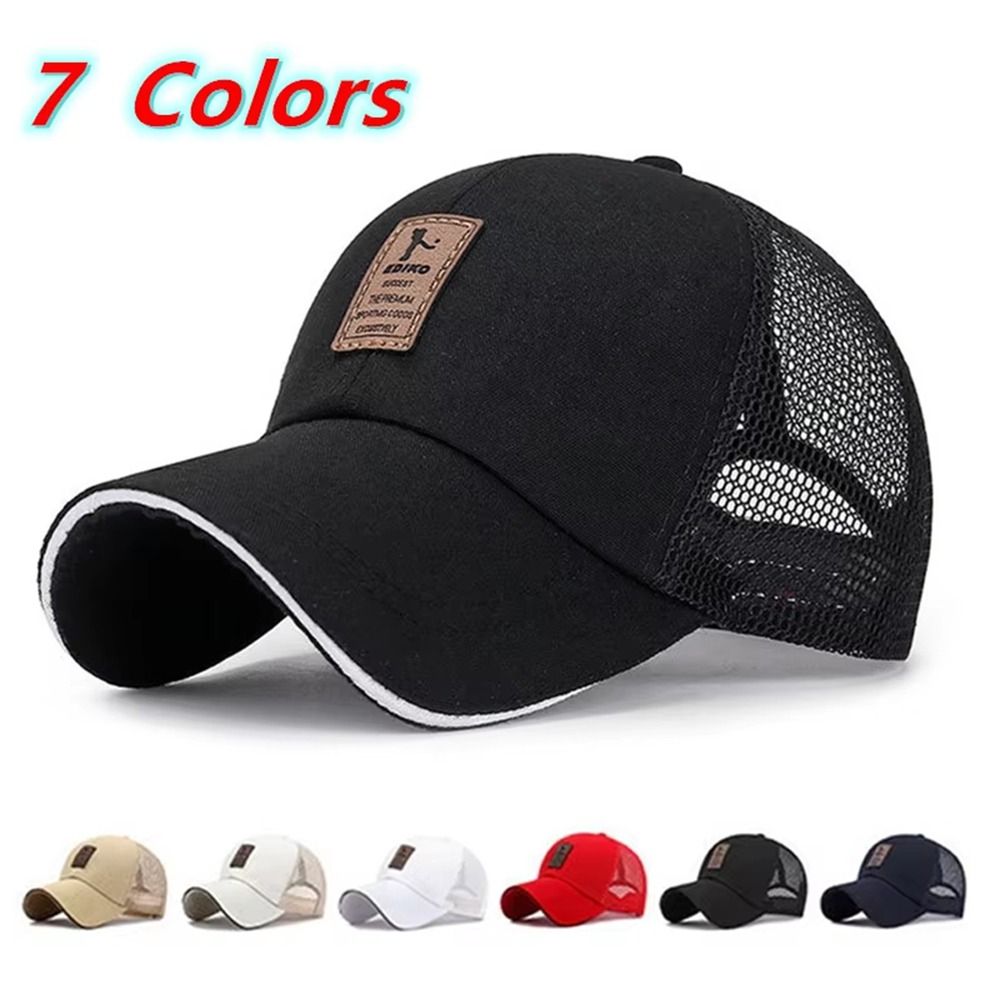 1Pcs New Mesh Baseball Cap Breathable Quick Dry Adjustable Snapback Trucker Cap UV Protection Dad Hat Hip Hop Streetwear Casual