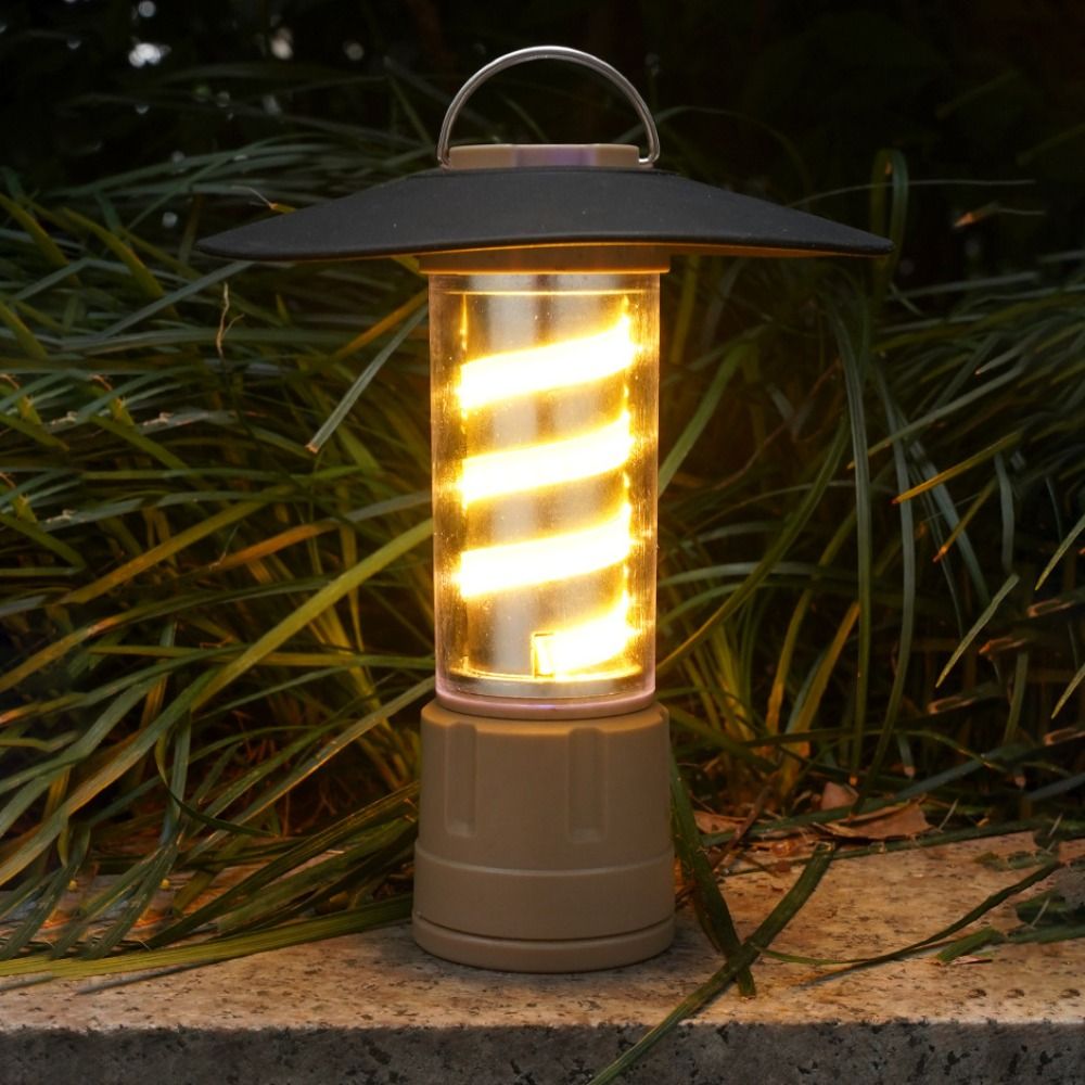 Portable Multifunction LED Camping Light Strong Light Waterproof Fishing Flashlight Hangable Chargeable Stall Lighting Tool Outdoor