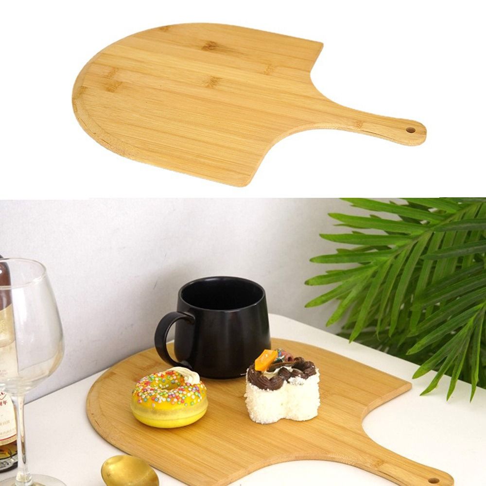 Premium Smooth Long Handle Pizza Peel Nonstick Durable Wooden Pizza Paddle Bamboo Wood Easy Storage Serving Board Baking Tool