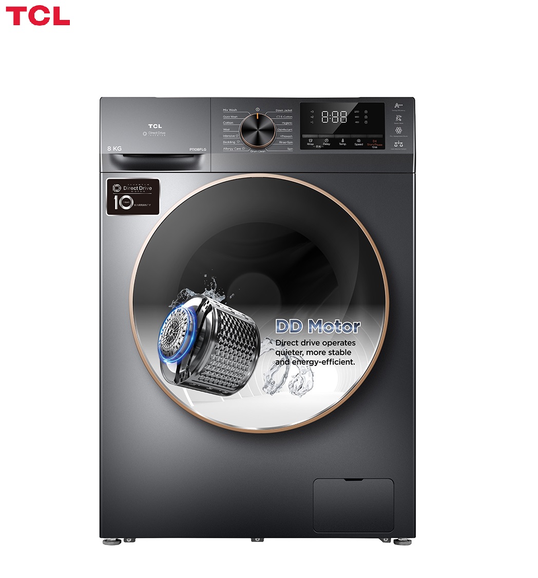 TCL P1108FL 8Kg Front Load Washer With DD Motor