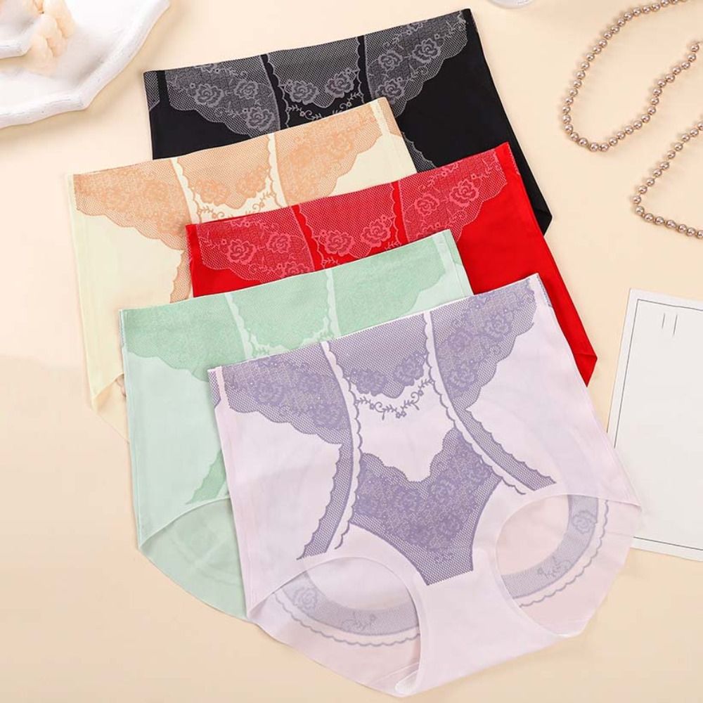 Comfortable Ice Silk Slimming Shapewear Mid Waist Shapers Body Shaping Underpants Seamless Push Up Butt Lifting Panties Daily