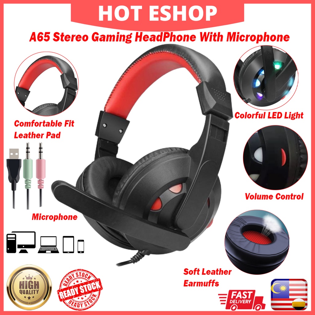 Gaming Headphone A65 RGR ( Audio Splitter)