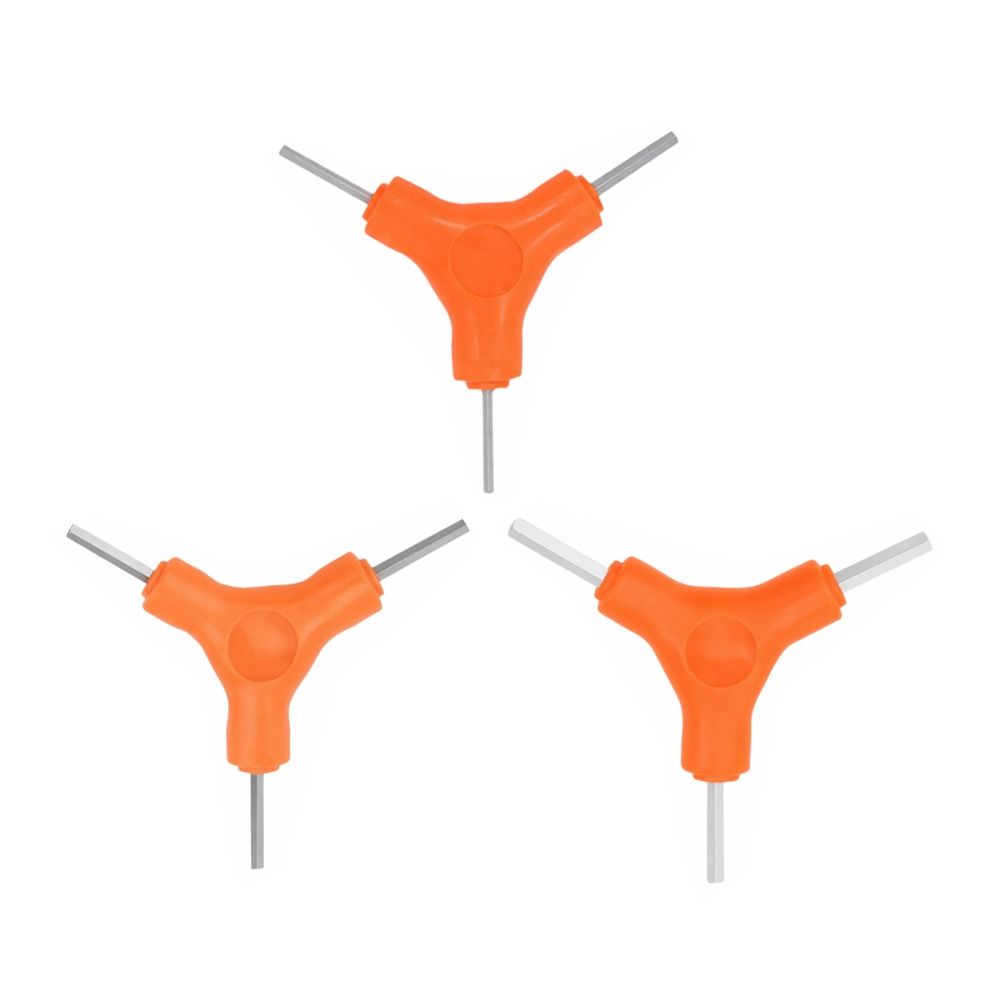 3PCS Portable Steel Bike Wrench Three-way Lightweight Hexagon Wrench Y-Shaped Multifunctional Hex Key Bicycle Repair