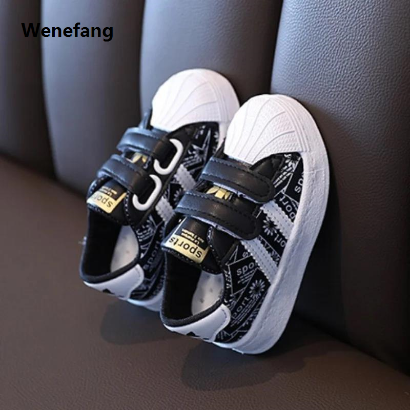 Wenefang Kids Shoes for Baby Girls and Boys Anti-slip Soft Rubber Bottom Profesional Baby Sneaker Casual Flat Shoes Children Size 21-30