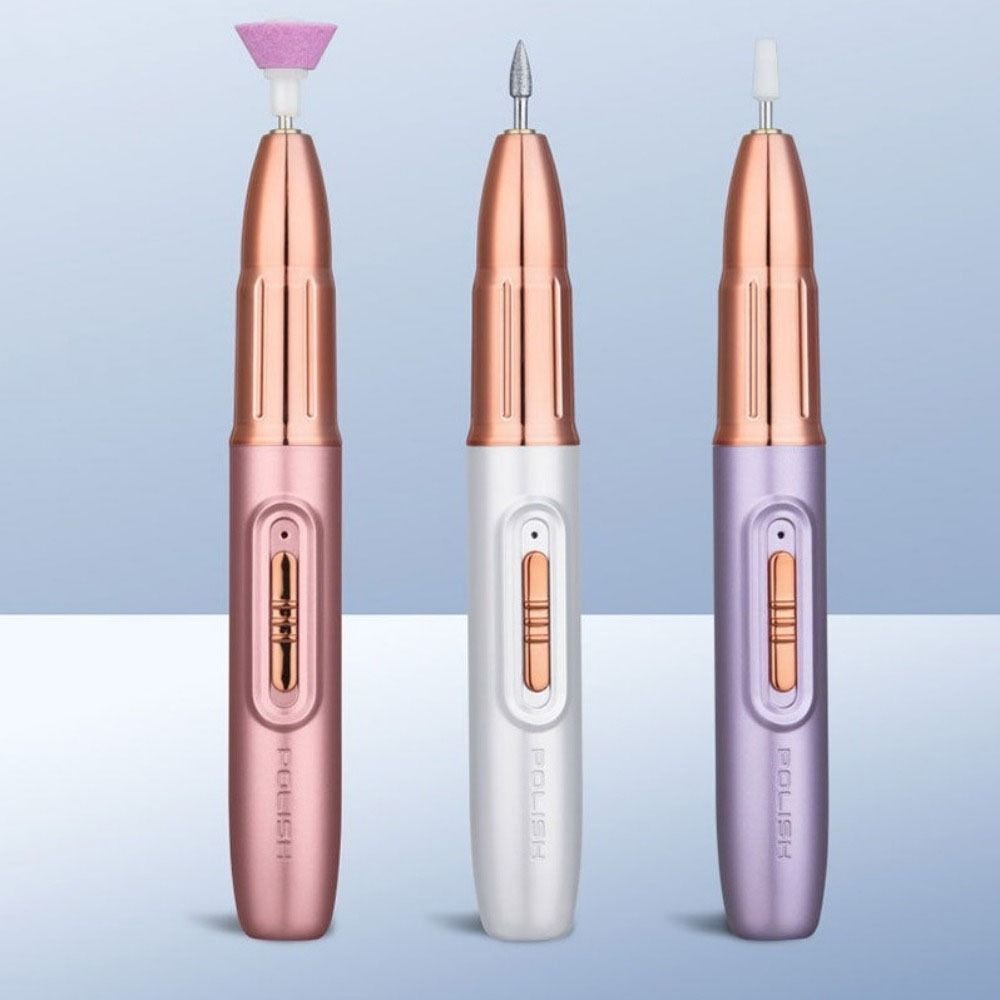 Portable Handheld Electric Nail Polisher Rechargeable Low Noise Wireless Nail Dryer Powerful Nail Grinder Kit for Beginners