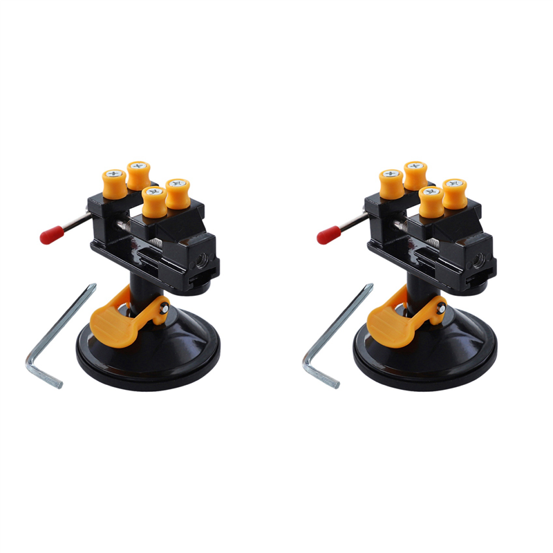 JINMY 2X Portable Mini Table Vise Clamp for Small Work Hobby Jewelry Diy Craft Repair Tool Work Table Bench Vise Tool