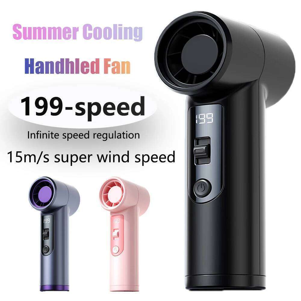 2025 Portable Handheld 199 Speed Mini Desktop Lightweight Pocket Fans Silent Electric Cooling Fan Student Summer Gifts