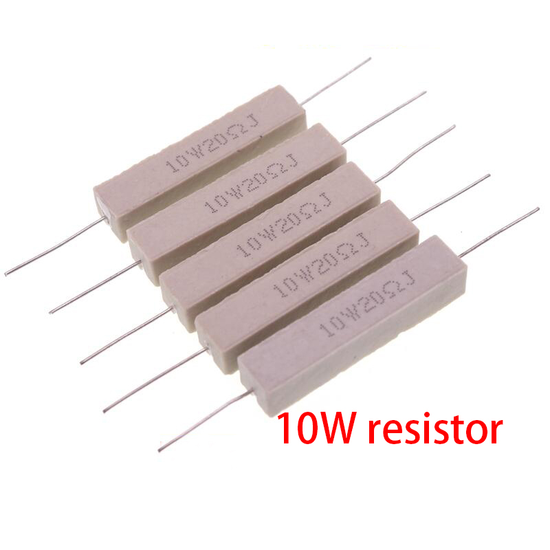 10pcs 10W Cement resistance resistor 10 15 20 25 ohm 10R 15R 20R 25R