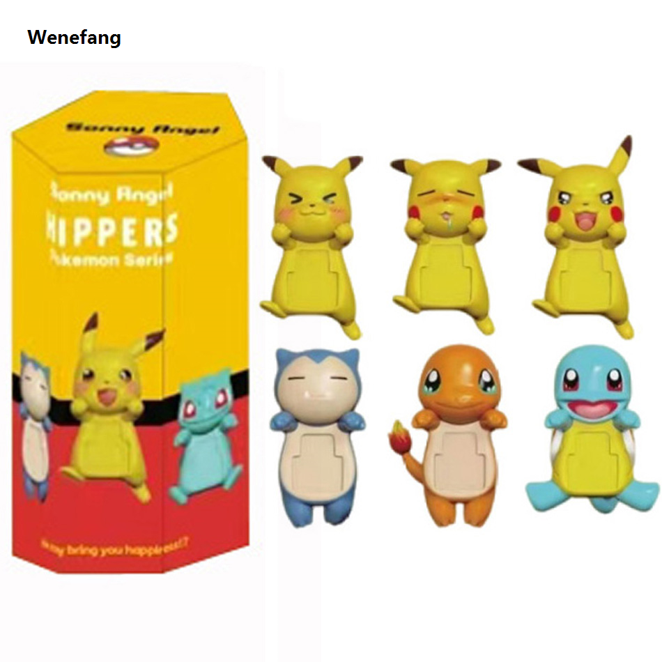 Wenefang Smiski Hippers Pokemon Pikachu Mofusand Sonny Angel Recorative Bargain price Mini Animal Figures Doll Blind Box Toys Fans Christmas Gift