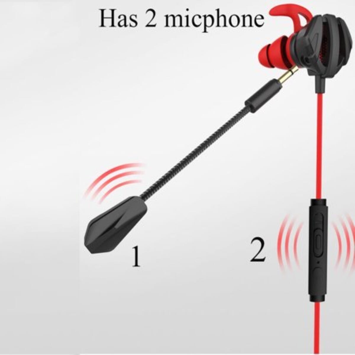 Redcolorful G9 Gaming Headset With Computer Adapter Cable With Microphone