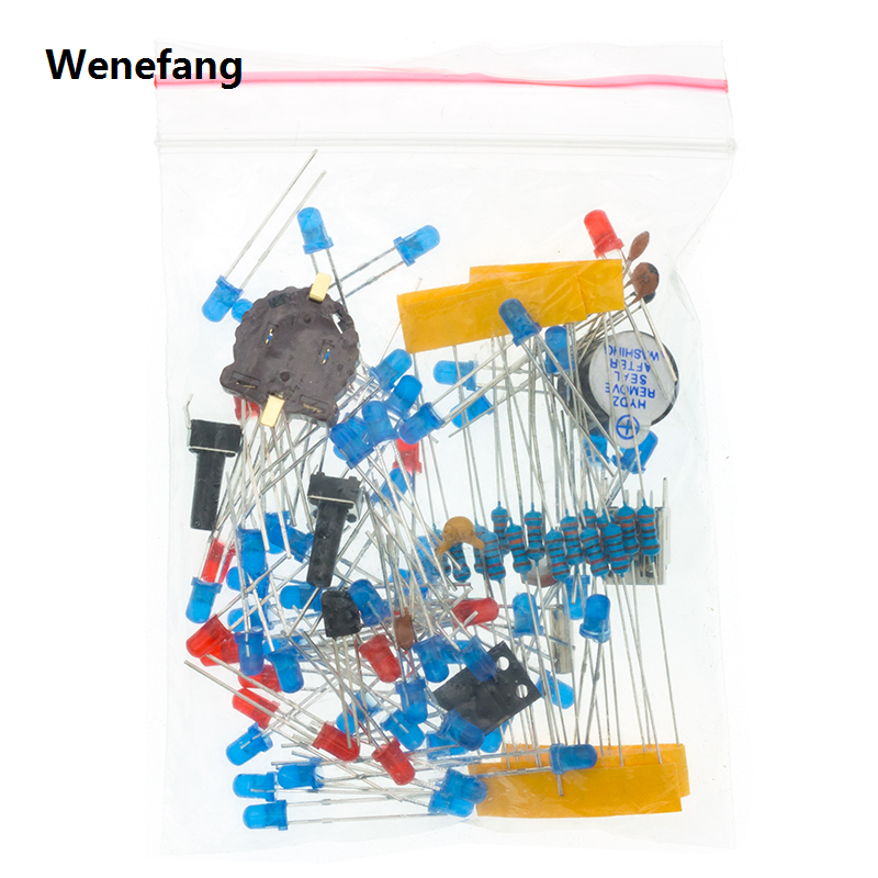Wenefang DIY Rotating Digital LED Display Module Alarm Electronic New Digital Clock Kit 51 SCM Learning Board 5V DS1302