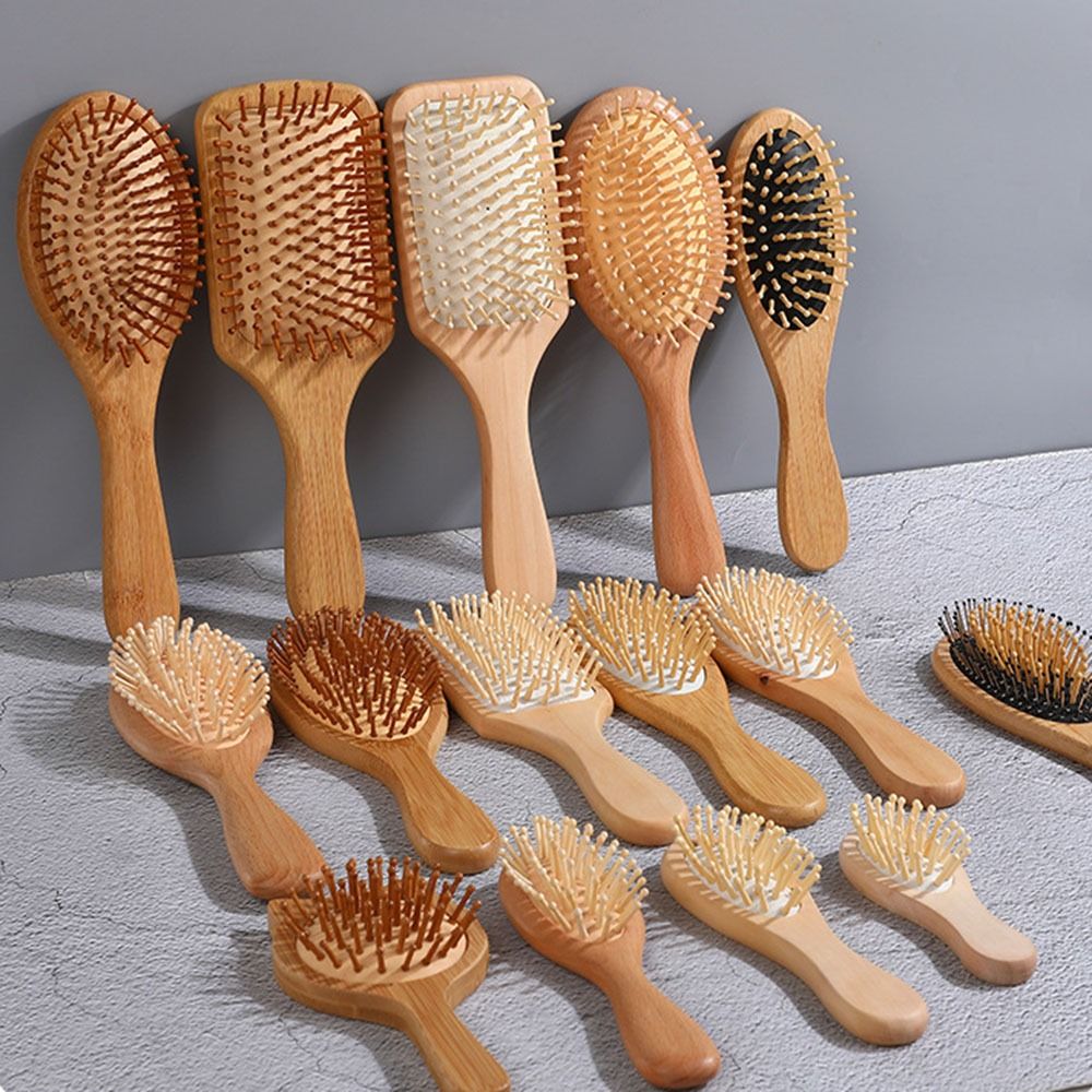 1Pc New Hair Care Wood Comb Paddle Cushion Hair Loss Massage Brush Hairbrush Bamboo Comb Hair Scalp