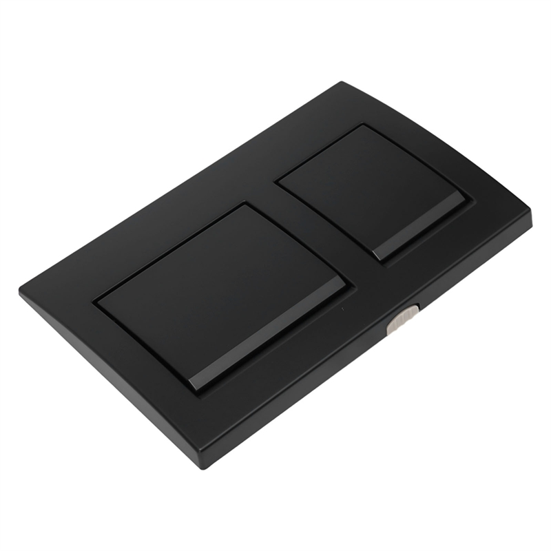JAERBEE Toilet Push Plate for ALPHA 15 Chrome Dual Flush Plate Plastic Black Dual Flush Plate Bathroom Parts