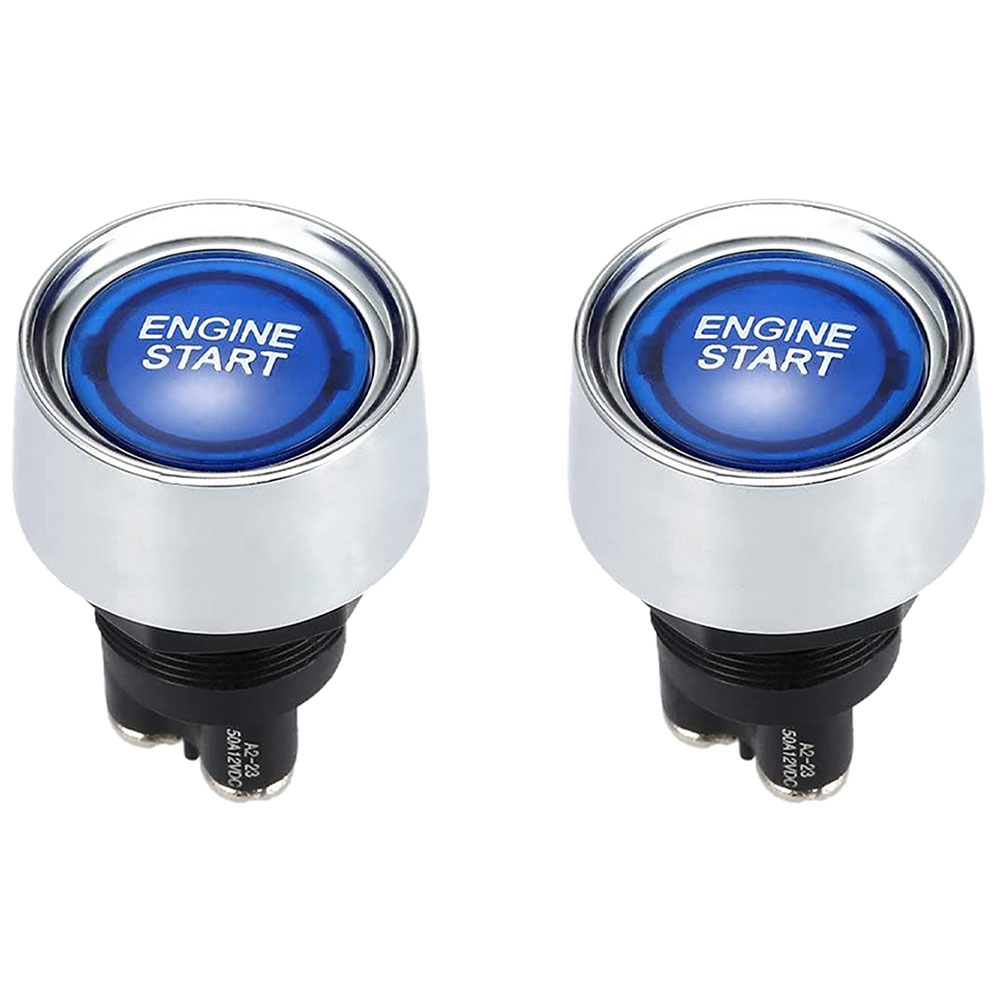 OYPFXMI 2X Engine Button Car DC 12V 24V Blue Car Start Engine Button Light Switch Button Start Ignition Switch for Racing-Blue
