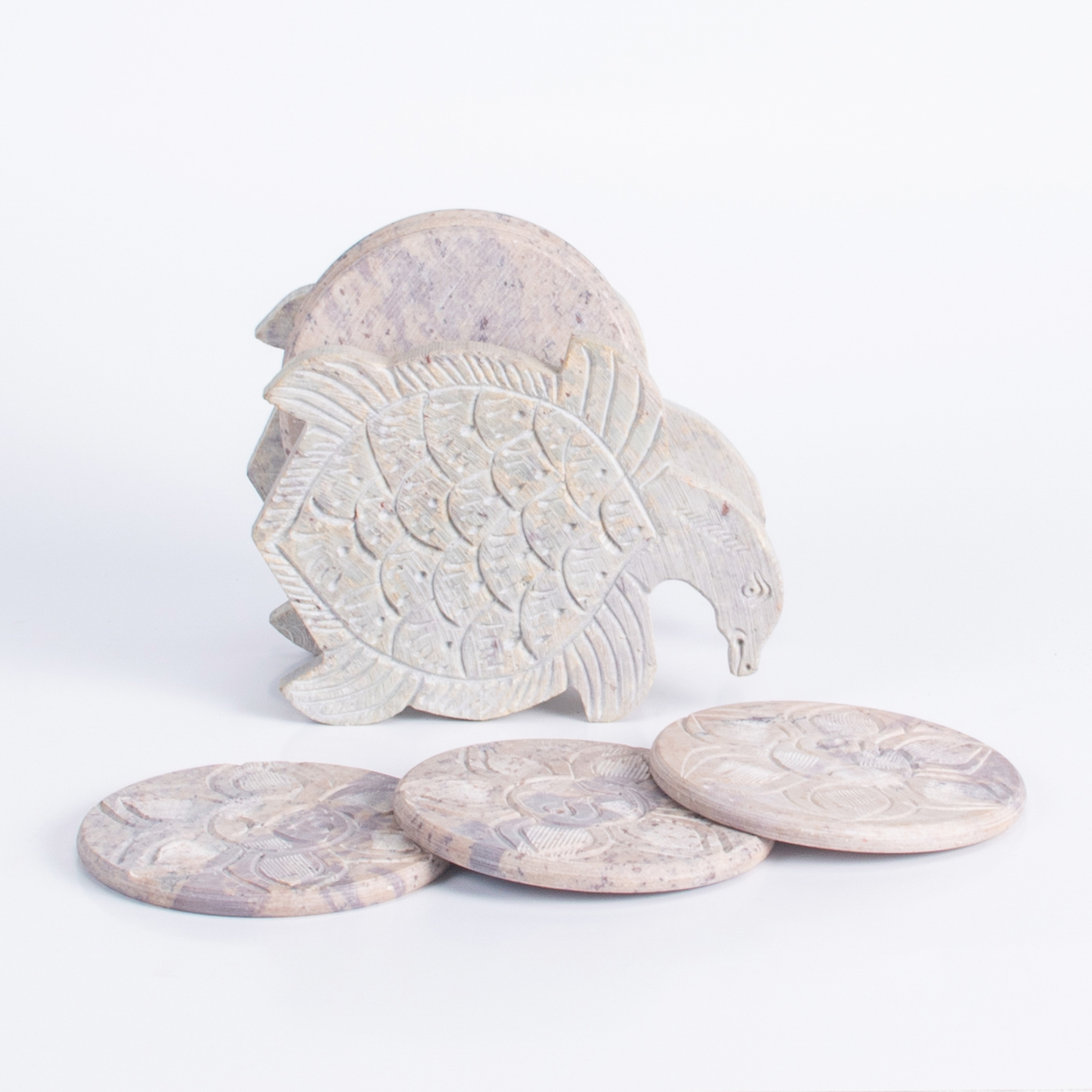 Coaster for Drinks | Natural Gorara Stone | 6 pcs