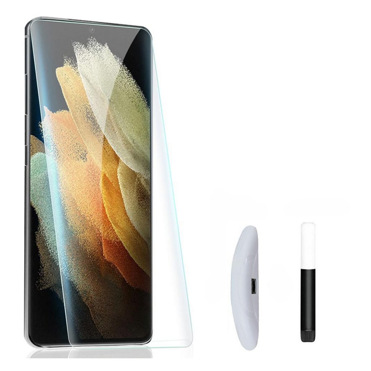 Samsung Galaxy S21 Ultra Full Glue UV Curved Glass With UV Light