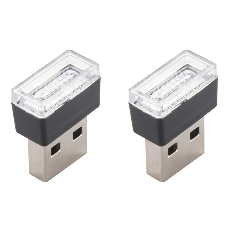 FORIDE 2X Mini Portable Mini USB LED Car Light Car Interior USB Atmosphere Light Plug and Play Decorative Light Emergency