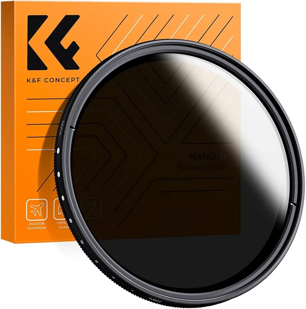 K&F Concept 67mm Variable ND2-ND400 ND Lens Filter (1-9 Stops) for Camera Lens, Adjustable Neutral Density Filter with Microfiber Cleaning Cloth (B-Series)