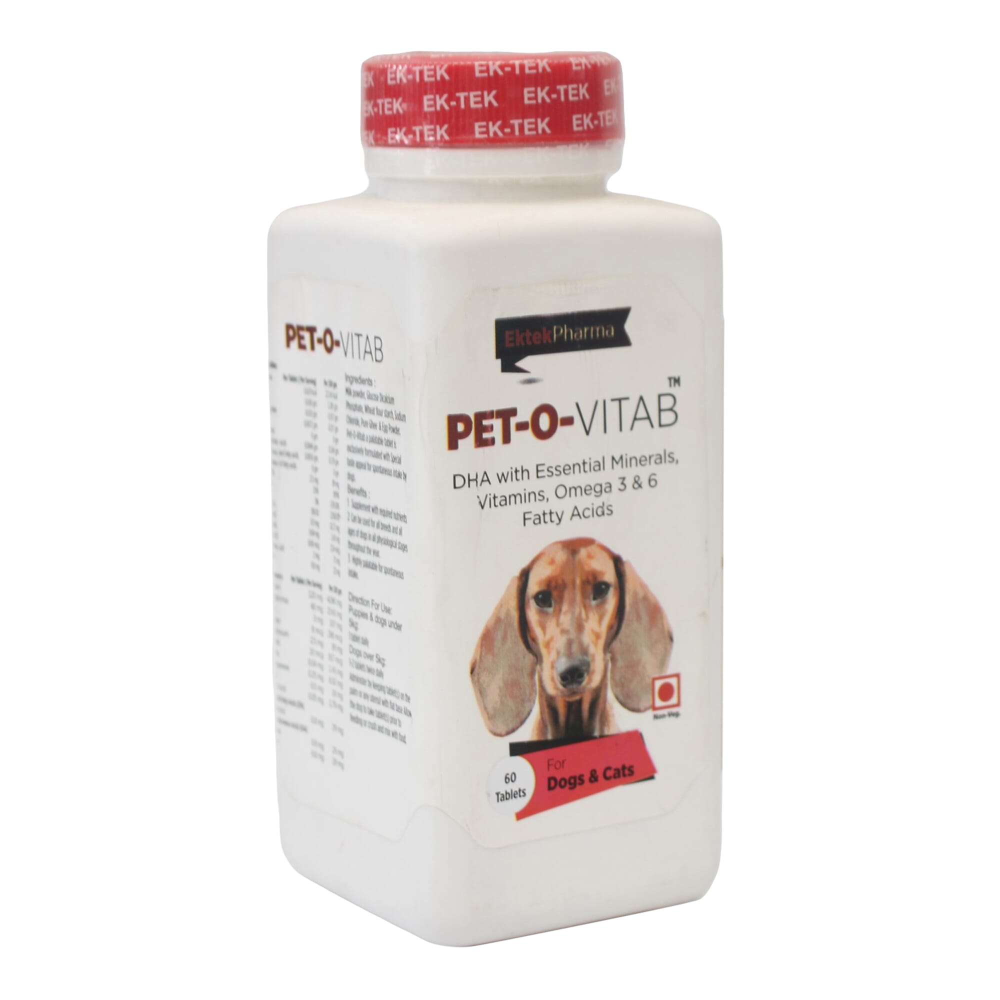 Pet-O-Vitab Essential Minerals, 60 Tablets