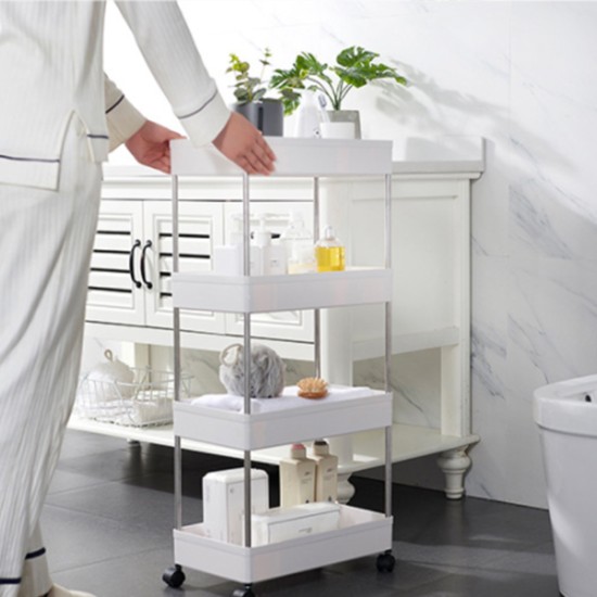 Wifu Trolley Rack Kitchen Bedroom Multi-Layer Baby Snacks Mobile Bathroom Storage Rack