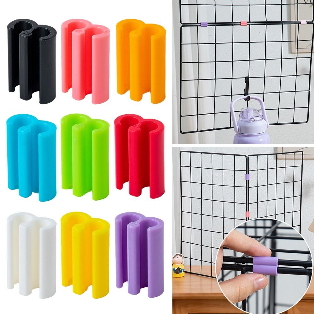 10Pcs Durable Colorful Mesh Connector Buckle ABS DIY Wire Mesh Fixing Buckle Assembly Accessories Mesh Connector Lock for Pet Cage,Storage Rack