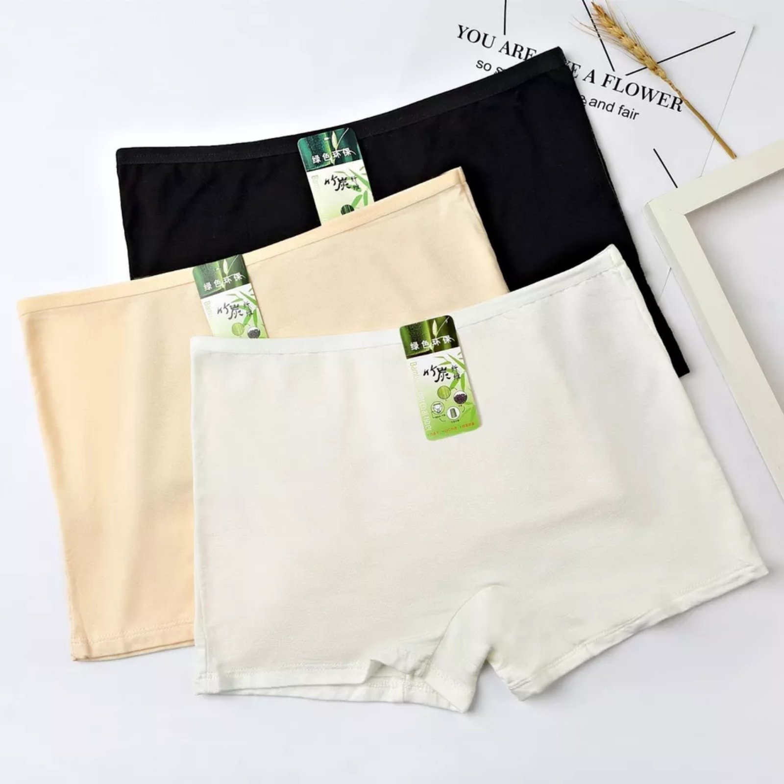 Free Size Shorts Sexy Panties For Women - 1 Piece - Black , White and Nude | Fashion Sports Panties For Women