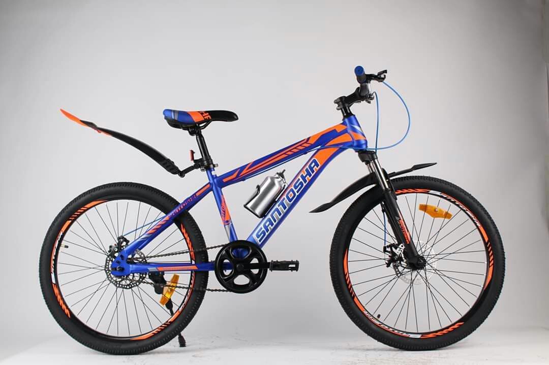 New Santosha Non Gear Bcycle for boys With Double Disc Brakes And Front Suspension