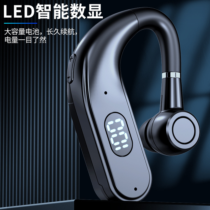 【Mega Sale】New X5 Bluetooth Headset Business Type Replaceable Battery In-Ear Digital Display Sports Driving