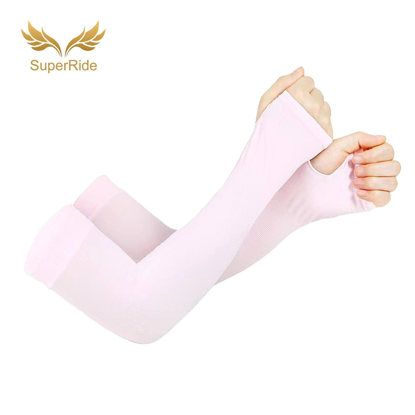 SuperRide Cycling Arm Sleeves 2 Pairs Uv Protection Arm Sleeves for Outdoor Sports Breathable Quick-drying High Elasticity Sweat-absorbent