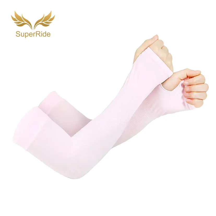 SuperRide Cycling Arm Sleeves 2 Pairs Uv Protection Arm Sleeves for Outdoor Sports Breathable Quick-drying High Elasticity Sweat-absorbent