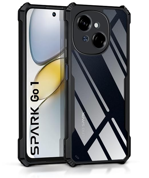 Ipaky Tecno Spark 30C Super Series Transparent Mobile Cover Case Shell