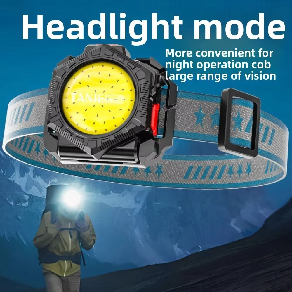 Waist-wearing Super Bright Multi-Functional Flashlight Rechargeable TYPE-C Charging Headlamp Portable Design COB Lamp Wrist Light Auto Repair