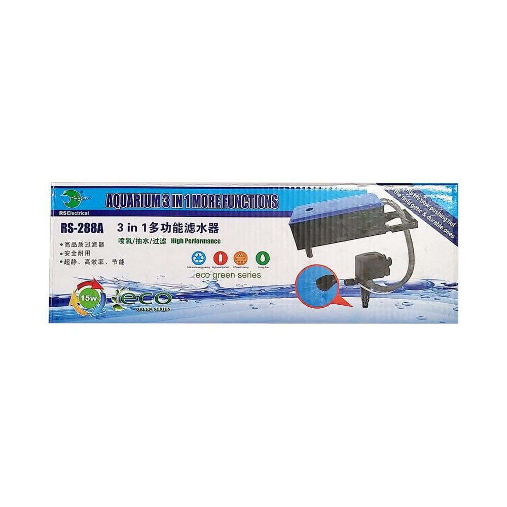 RS Electrical 15 Watt Aquarium 3 in 1 Function Top Filter RS-288A