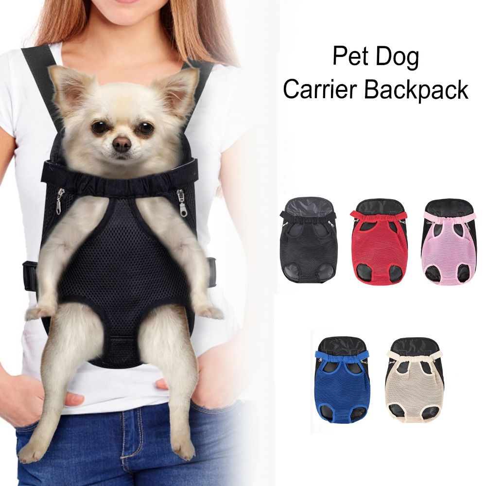 Dog Front Carrier Portable Pet Carrier Backpack Puppies Adjustable Dog Backpack Carrier Breathable Pet Knapsack Small Dogs Cats