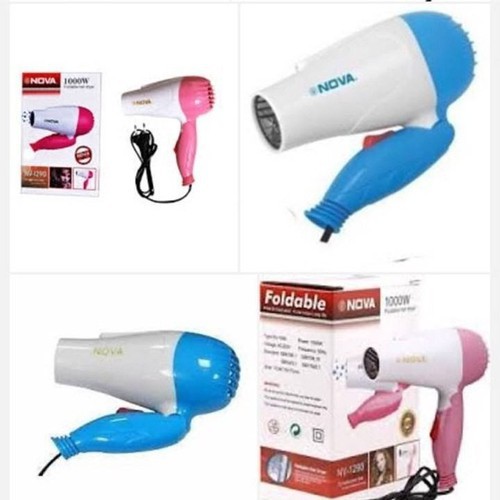 NOVA Mini Folding Hair Dryer - 1000W, Hot & Cold Modes | Compact and Powerful