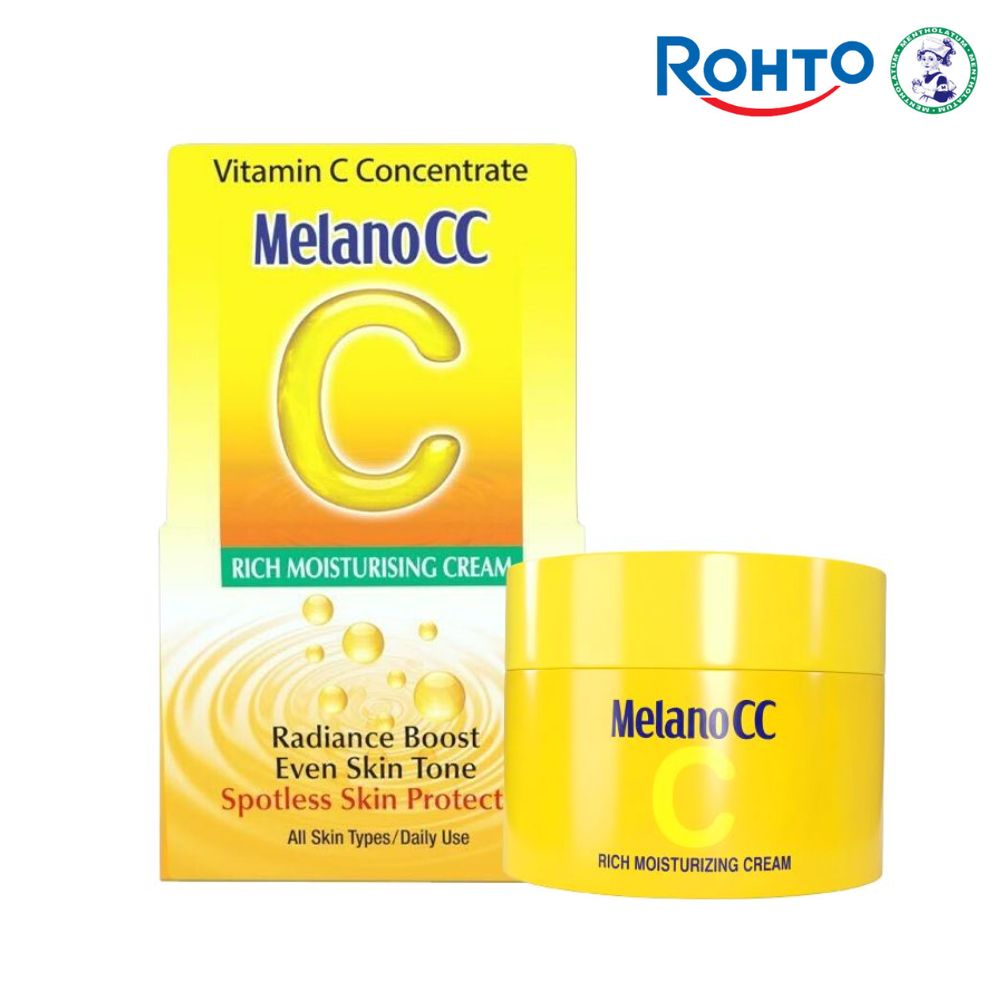Rohto Mentholatum Melano CC Rich Moisturizing Cream 100g - For Dark Spots & Even Skin Tone