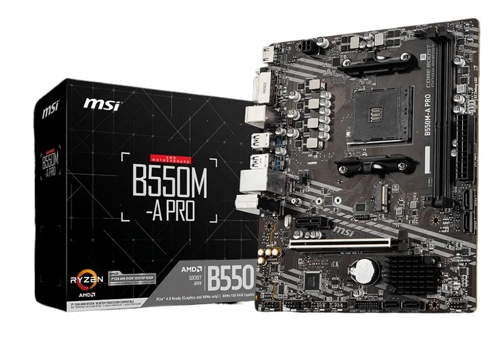 MSI B550M-A PRO Motherboard (Micro ATX | AMD AM4 Socket | DDR4 | Gen4 SSD) - image 1