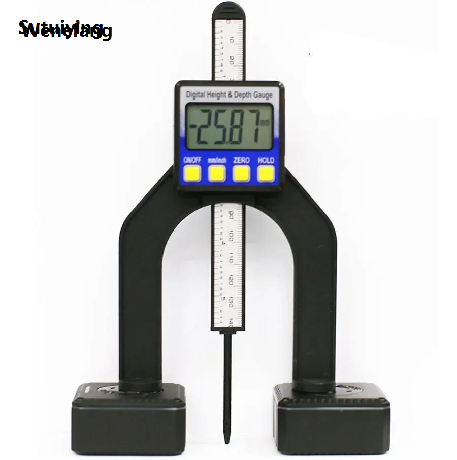 Wenefang Sutuiying 0-80mm Digital Depth height gauge Caliper Digital Tread High Fifty percent discount Quality Depth Gauge LCD Magnetic Self Standing Aperture 0-80mm