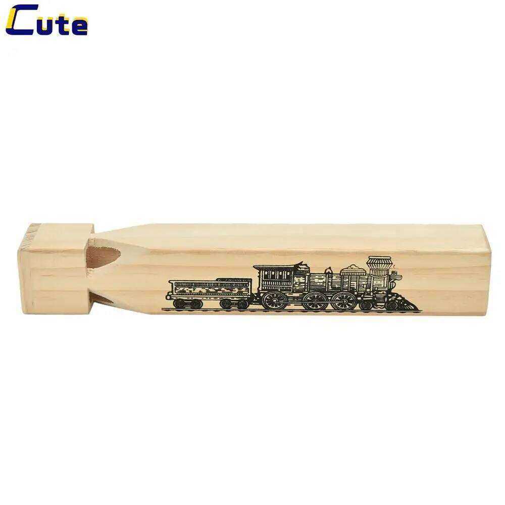 2016 New Cute Wooden Train Whistle Musical Toy Funny Gift Toys for Kids Children Wholesale 1Pcs
