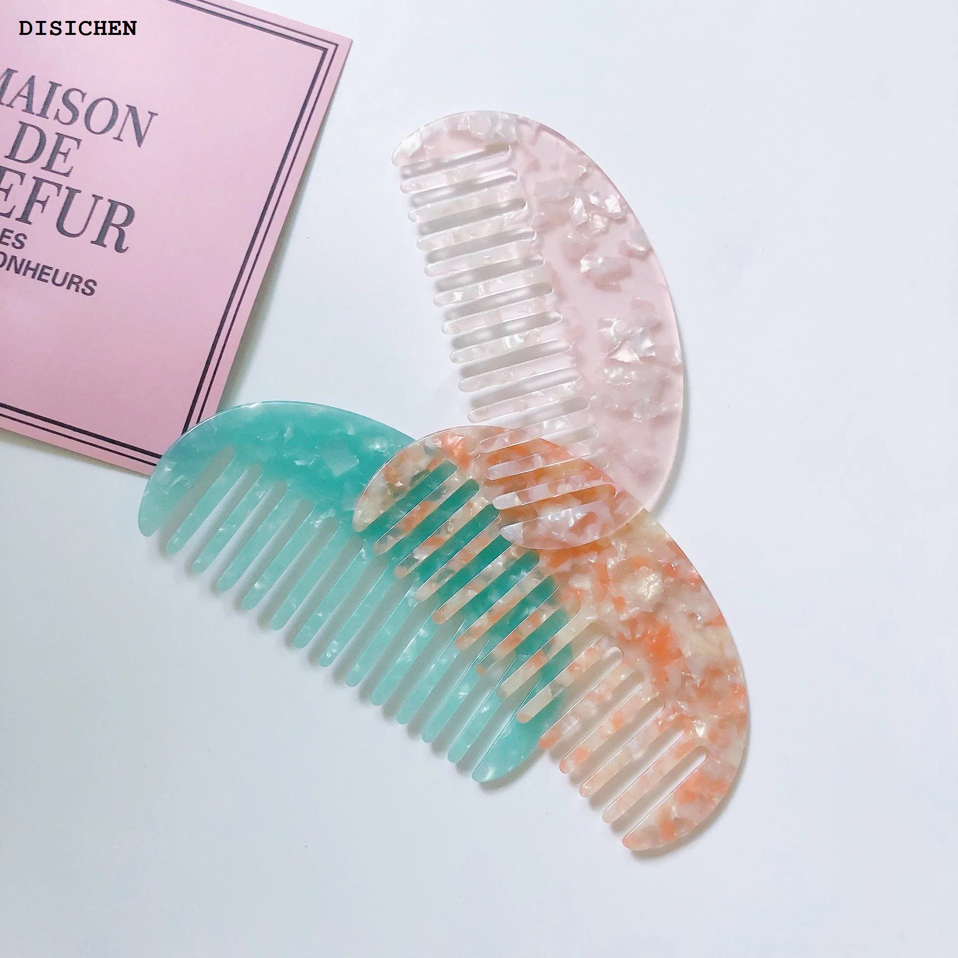 DISICHEN Luxury Fashion Acetate Hair Combs Anti-static Massage Hair Brush Hairdressing Colorful Hairdress Salon Styling Tool Travel Accessories